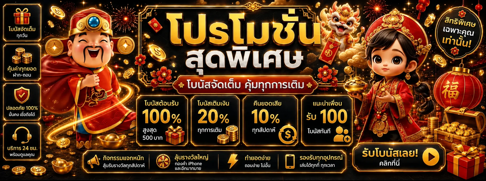 โปรโมชั่นและสิทธิพิเศษบน TOPHENG89